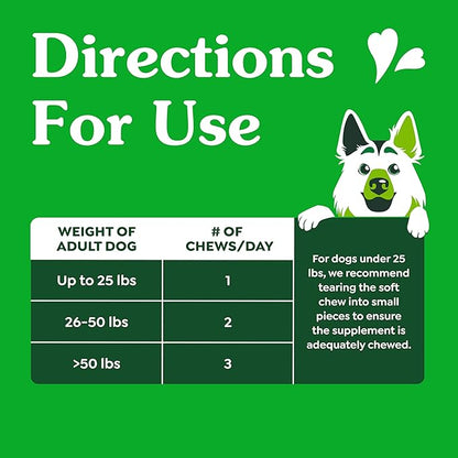 Greenies Supplements Hip and Joint Supplements for Dogs, Chicken Flavor, 80 Count Soft Chews Dog Joint Supplements, 16.2 oz.