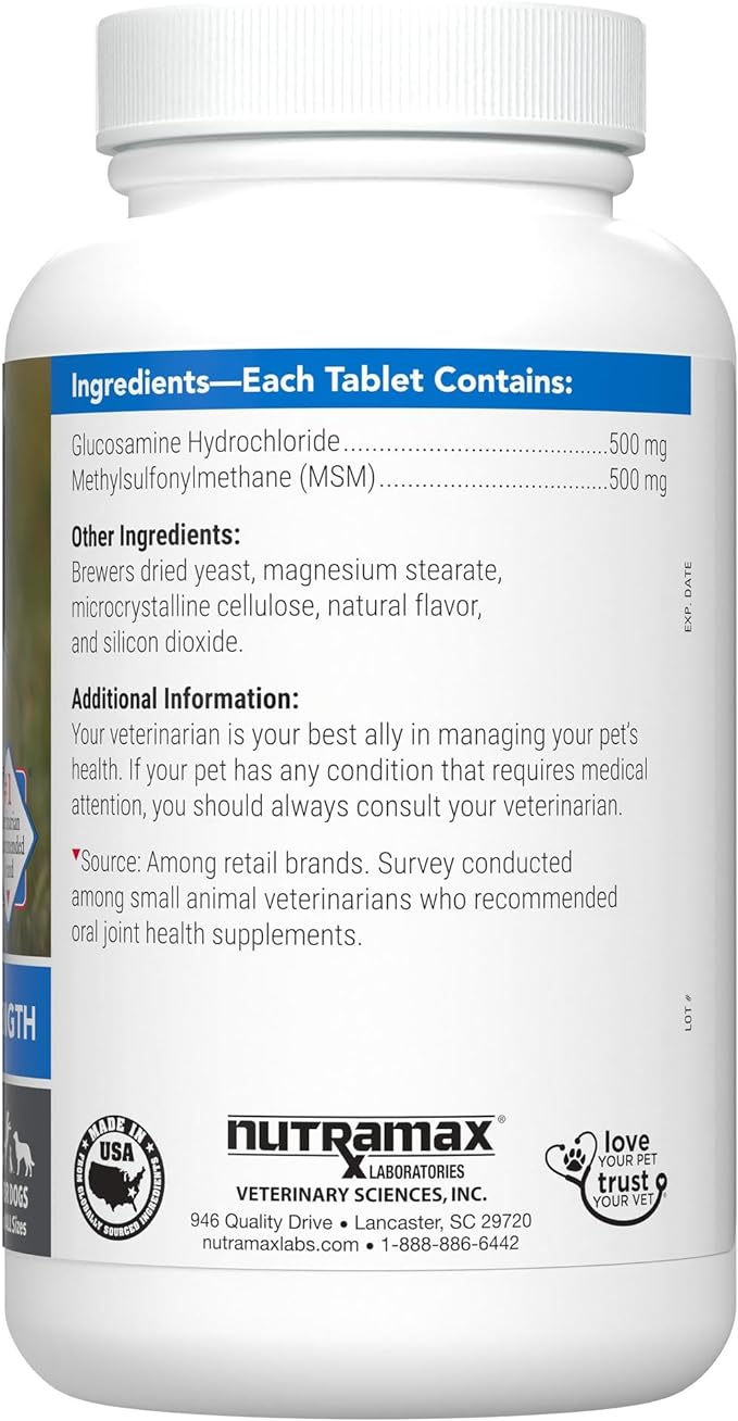 Nutramax Cosequin Standard Strength Joint Health Supplement for Dogs, With Glucosamine and MSM, 75 Chewable Tablets