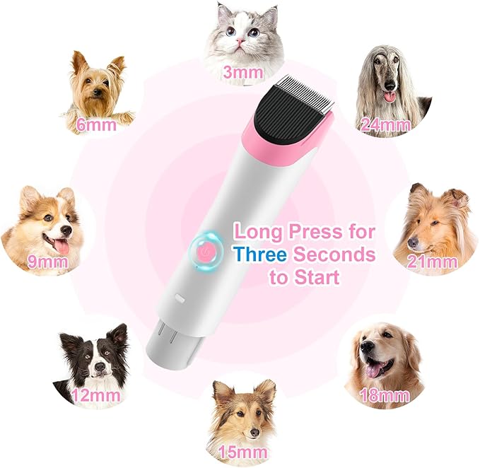 Pet Grooming Vacuum Hair: Dog Hair Grooming Kit - Professional Dog Vacuum - Deshedding Vac for Pet