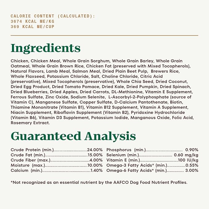 NUTRO ULTRA Adult High Protein Natural Dry Dog Food with a Trio of Proteins from Chicken, Lamb and Salmon, 30 lb. Bag