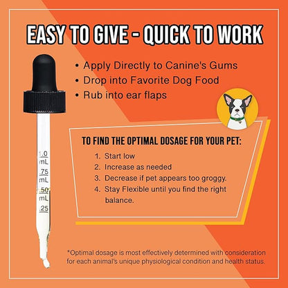 EASE - Hemp Oil for Dogs - for Dog Arthritis, Allergies, Aches, Pains, Joint Wellness - Dog Arthritis Pain Relief & Anti Inflammatory for Dogs - 100% Natural Hemp Dog Drops