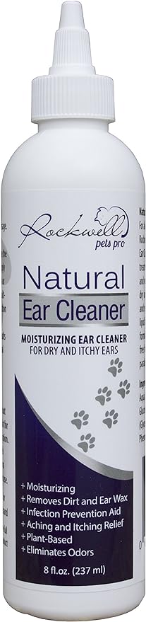 Ear Cleaner for Dogs Ear Cleaner Solution for Dog Ear Infection Treatment by Rockwell Pets Pro 8 fl oz