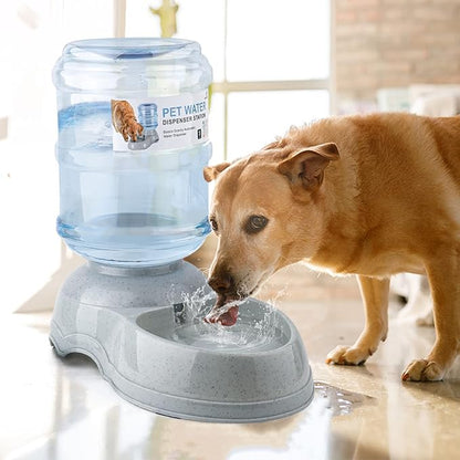 Water Dispenser Station for Large Dogs and Cats, 3 Gallon Gravity Automatic Feeder, Large Size Dog Drinking Fountain