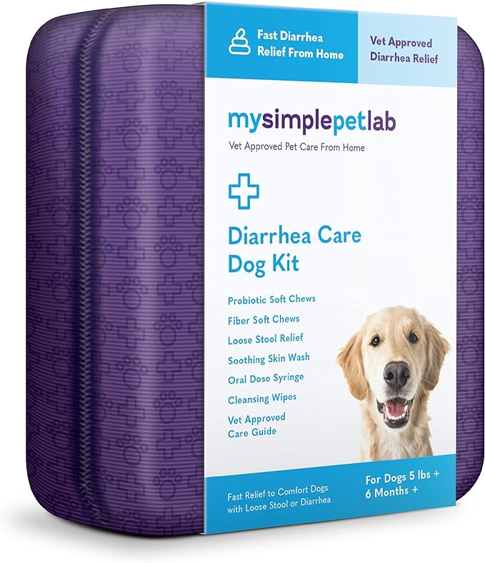 MySimplePetLab Diarrhea Care Dog Kit | Diarrhea Medicine for Dogs to Relieve Loose Stool, Diarrhea, Tummy Troubles, and Stool Accidents | Dog Diarrhea Medication Kit