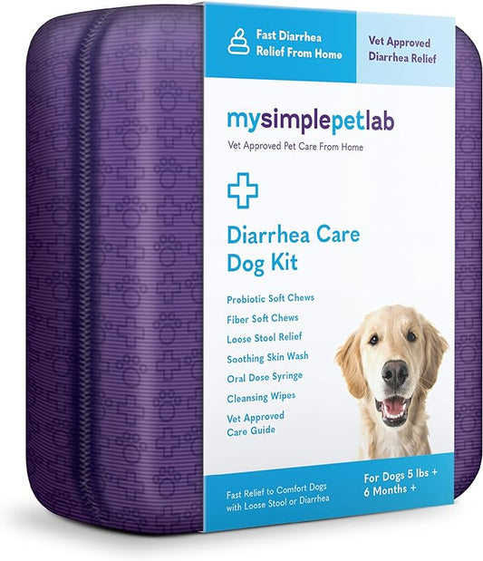 MySimplePetLab Diarrhea Care Dog Kit | Diarrhea Medicine for Dogs to Relieve Loose Stool, Diarrhea, Tummy Troubles, and Stool Accidents | Dog Diarrhea Medication Kit