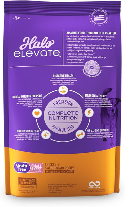 HALO Elevate Dry Dog Food, Grain Free Chicken Recipe, Small Breed, 3.5lb