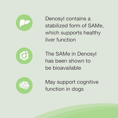 Nutramax Denosyl Liver and Brain Health Supplement for Large Dogs, With S-Adenosylmethionine (SAMe), 30 Tablets