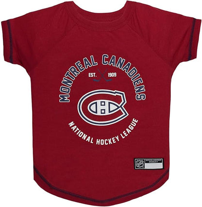 Pets First NHL Montreal Canadiens Tee Shirt for Dogs & Cats, X-Small. - are You A Hockey Fan? Let Your Pet Be an NHL Fan Too!
