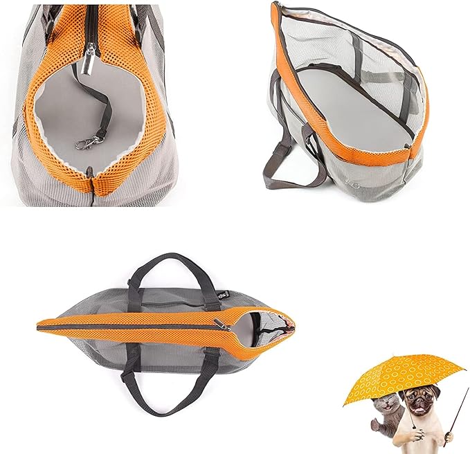 Pet Carrier Bag, Dog Purse, Cat Carrier Handbag with Breathable Mesh, Lightweight Panoramic Pet Bag for Small Dogs and Cats, Ideal Dog Travel Bag and Cat Transport Tote (15.7" x 7.9" x 8.7")