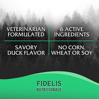 FIDELIS Dog Joint Supplement for Large & Small Breeds (60 Soft Chews), Made in USA, Glucosamine Chondroitin for Dogs, Green-Lipped Mussel, Amino Acids, Omega Fatty Acids for Joint Health