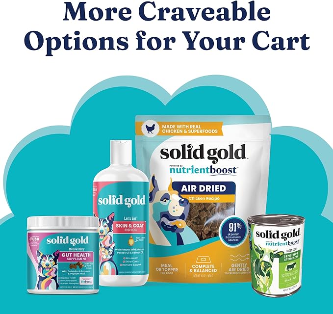 Solid Gold Nutrientboost Fit and Fabulous Dog Food - Dry Dog Food for Weight Control - Digestive Probiotics for Dogs - Grain & Gluten Free - High Fiber & Low Fat - Superfoods & Antioxidants - 22 LB