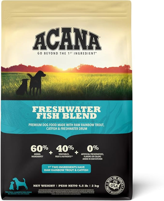 ACANA Grain Free Dry Dog Food, Freshwater Fish Dog Food Recipe, 4.5lb