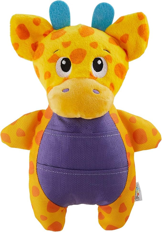 Outward Hound Nina Ottosson Puzzle Palz Interactive Plush Dog Puzzle Dog Enrichment Toys, Plush, Squeaky, Giraffe, Yellow