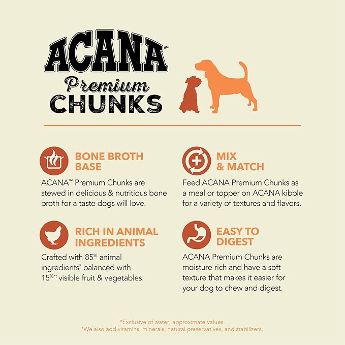 ACANA Premium Pate Wet Dog Food, Puppy Recipe in Bone Broth, 12.8oz (Case of 12)