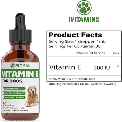 Vitamin E for Dogs | Vitamin E Dog | Vitamin E for Dog | Dog Vitamins E | Vitamin E Canine | Vitamin E Supplement for Dogs | Vitamin E Oil Dog | Dog Vitamins | Dog Immune Support | 1 fl oz