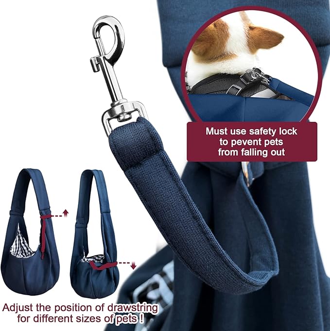 Dog Carrier Sling - Stylish and Convenient - Comfortable Dog Purse for Traveling - Secure Bag for On-The-Go Pet Parents - Perfect for Small Dogs - Fashionable and Functional - stay Hands-Free
