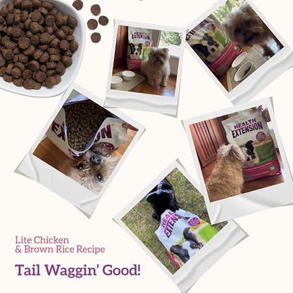 Health Extension Weight Control Dry Dog Food, Natural Food for Overweight Adult Dogs with added Vitamins & Mineral, Lite Chicken & Brown Rice Recipe (4 lbs / 1.8 kg)