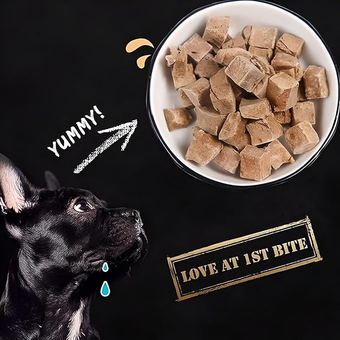 Fully Natural Organic Freeze Dried Dog/Cat Treats Food Toppers Single Ingredient, USA Made, Healthy, High Value, Gluten Grain Free, High Protein, Diabetic Friendly (1, Beef)