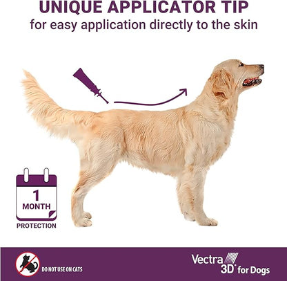 Vectra 3D for Dogs Flea, Tick & Mosquito Treatment & Prevention for Extra Large Dogs (over 95 lbs) , 3 month supply