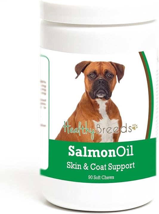 Healthy Breeds Boxer Salmon Oil Soft Chews 90 Count