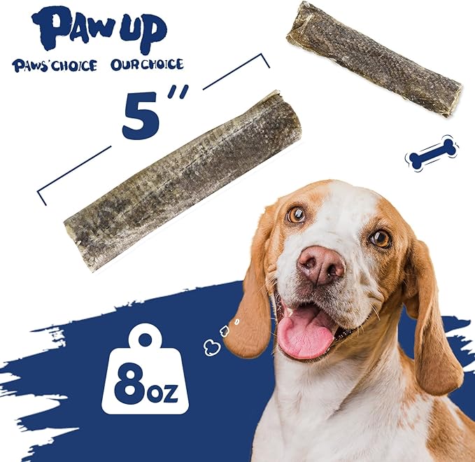 Dog Treats, Cod Skins Dog Treat with Taurine, One-Ingredient Grain-Free Chew Fish Skin Rolls with Rich in Omega3, 8 oz (Cod Skin)