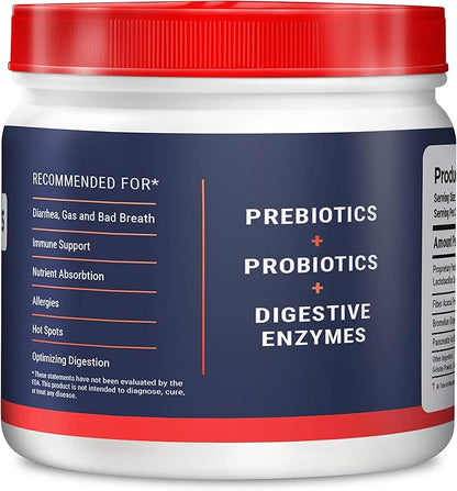 Digestive Enzymes and Probiotics for Dogs, Cats, Rabbits and More to Boost Immunity, Relieve Allergies, Reduce Doggy Breath, Reduce Diarrhea and Gas, and Promote Regular Bowel Movements
