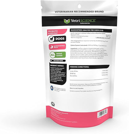 VetriScience Probiotic Everyday for Dogs, 45 Chews - Immune and Digestive Support Supplement for Dogs