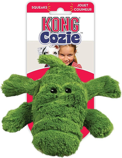 KONG Cozie Ali The Alligator Medium Dog Toy, Green (2 Pack)