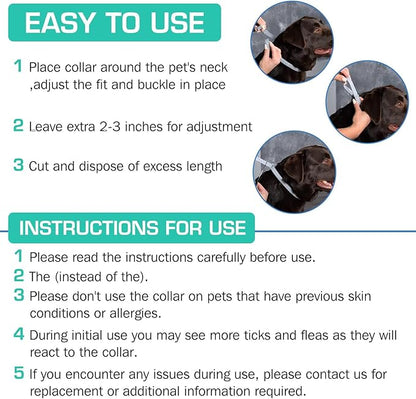 UrbanX Natural Flea Flea & Tick Treatment & Prevention Collar for Medium & Large Dogs, Waterproof, Adjustable (1 Pack)