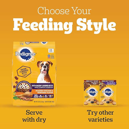 Pedigree Choice Cuts in Gravy Adult Soft Wet Dog Food Variety Pack, 3.5 oz Pouches, 30 Count