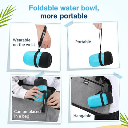 Pecute Portable Dog Water Bottle (29oz + 7.7oz), Dog Water Bottle Leakproof with Double Seal, Dog Travel Water Bottle, Lightweight Dog Water Bottle Dispenser for Outdoor Walks Trips Hikes Travels