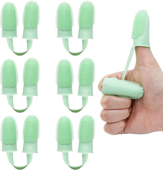 Dog Toothbrush Kit, 6Pack Dog Finger Toothbrush for Dog Teeth Cleaning&Dog Dental Care, Cat Toothbrush Dog Tooth Brush Puppy Toothbrush Pet Toothbrush (Blue (6-Pack))