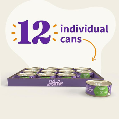 Halo Garden of Vegan Adult Wet Dog Food, Plant-Based, 5.5oz Can (Pack of 12)