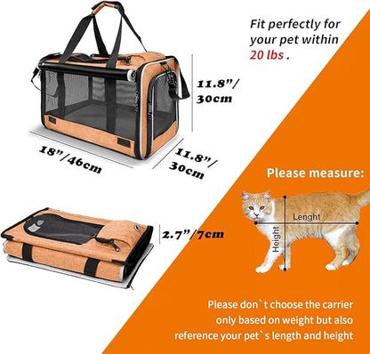 Dog Carry Bag for Puppy Pet Soft-Shell Portable Kennel Crate for 0-15 lbs Foldable Pomeranian Travel Cage Tea Cup Yorkie Carrier Purse Indoor Carrying Case Dog Supply Melon Tiny dog Melon