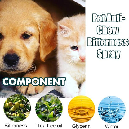 No Chew Spray for Dogs, 50ML. Bitter Apple Spray for Dogs to Stop Chewing. Dog Training & Behavior Aids. Effective Anti-Scratch Furniture Protector. Anti Chew Spray for Dogs. Indoor Outdoor Use.