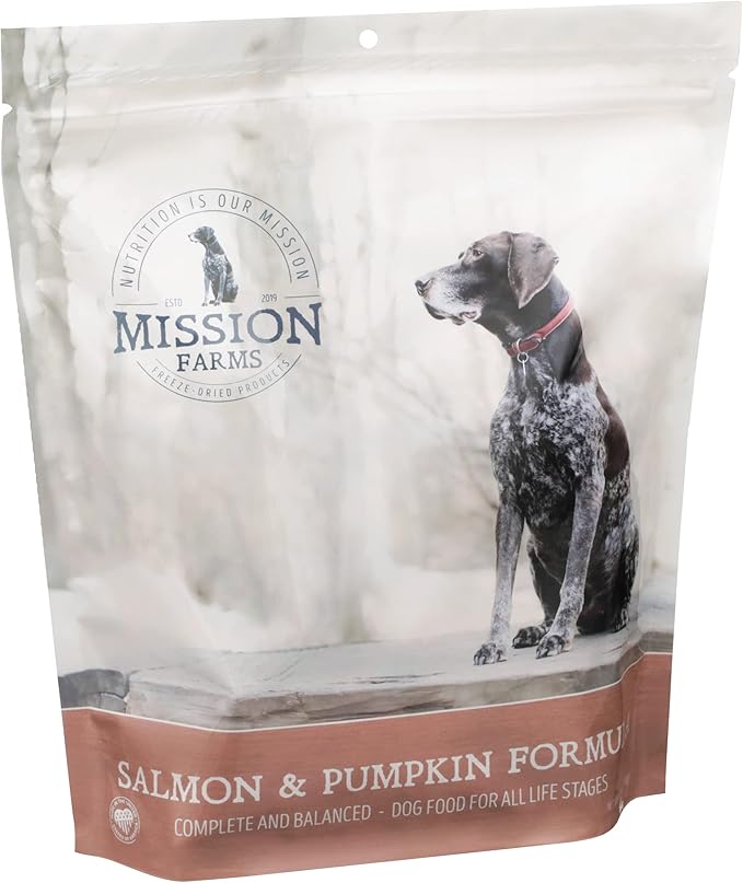 Mission Farms Freeze-Dried Raw Salmon & Pumpkin Formula Dog Food, 12oz Bag