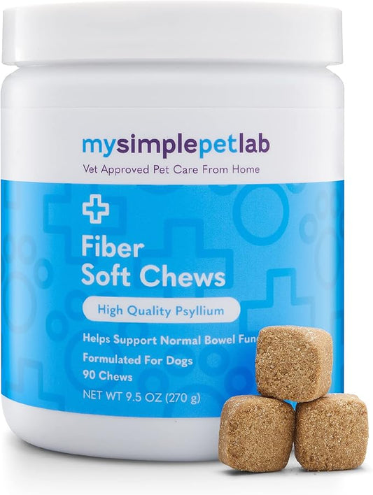 MySimplePetLab Dog Fiber Soft Chews | Dog Fiber Supplements Treats | Promote Healthy Gut Health for Dogs