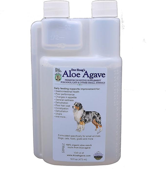 Doc Hoag’s Aloe Vera + Agave Natural Holistic Dog Supplements for Hair & Weight Loss - Also for Puppies, Cats & Other Small Animals by Original Udder Balm