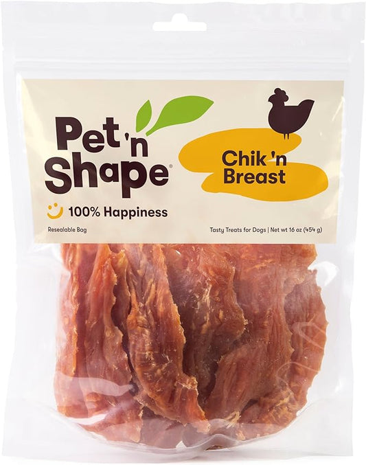 Pet 'n Shape Chik 'n Breast Jerky Dog Treats - 1 Pound