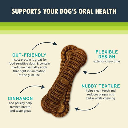 Jiminy's Dental Chews for Dogs, Cinnamon, X-Small, 38ct (Pack of 1)