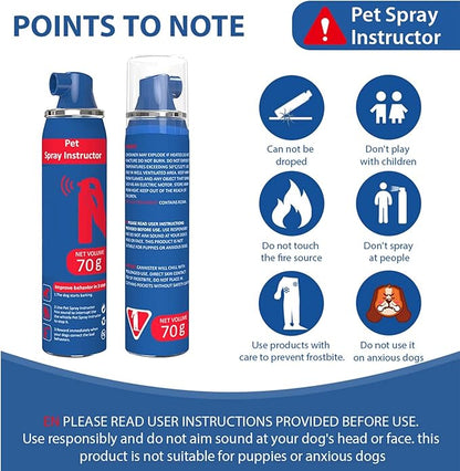 Gutes Leben Dog Instructor Spray, 70ml Spray Corrector Dog Trainer, Safe Humane & Effective Stop Barking, Jumping Up, Food Stealing, Dog Fights & Attacks, Help Stop Unnecessary Dog Behaviour (4 Pack)