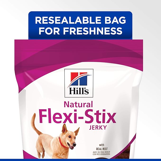 Hill's Natural Flexi-Stix Jerky, All Life Stages, Great Taste, Dog Treats, Beef, 7.1 oz Bag
