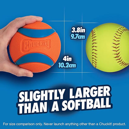 Chuckit Ultra Ball Dog Toy, XXL (4 Inch Diameter), Pack of 1, for breeds 100+ lbs