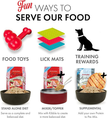 Grandma Lucy's Artisan Dog Food, Grain Free and Freeze-Dried - Artisan Pork, 10Lb Bag