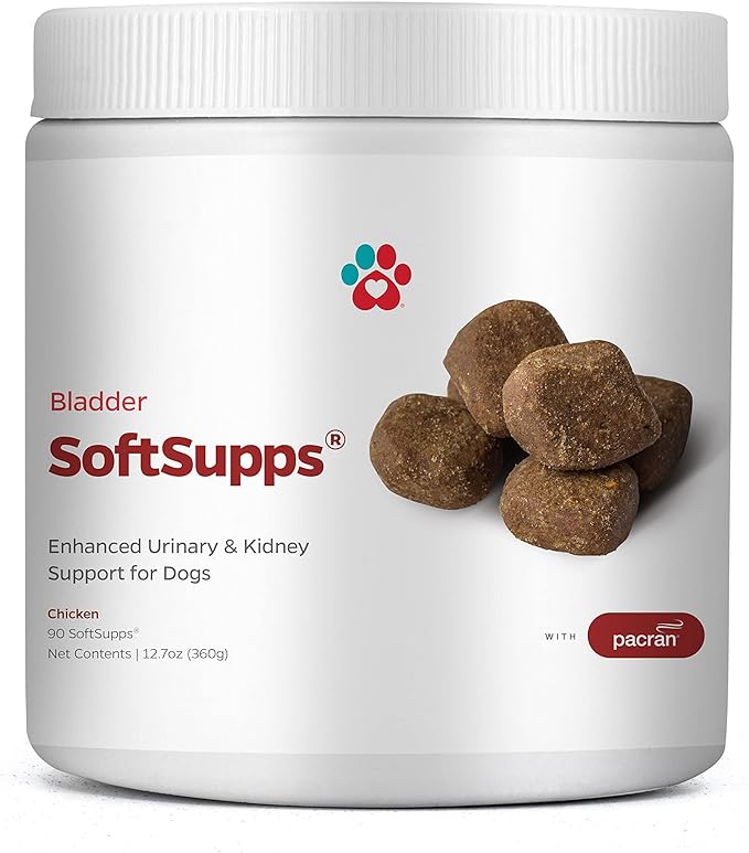 Pet Parents® Bladder SoftSupps® Cranberry Supplement for Dogs with Pacran, D-Mannose for dogs & Pumpkin Seeds for Dogs for Dog UTI Support, Dog Incontinence Support, & Kidney Support for Dogs, 90ct