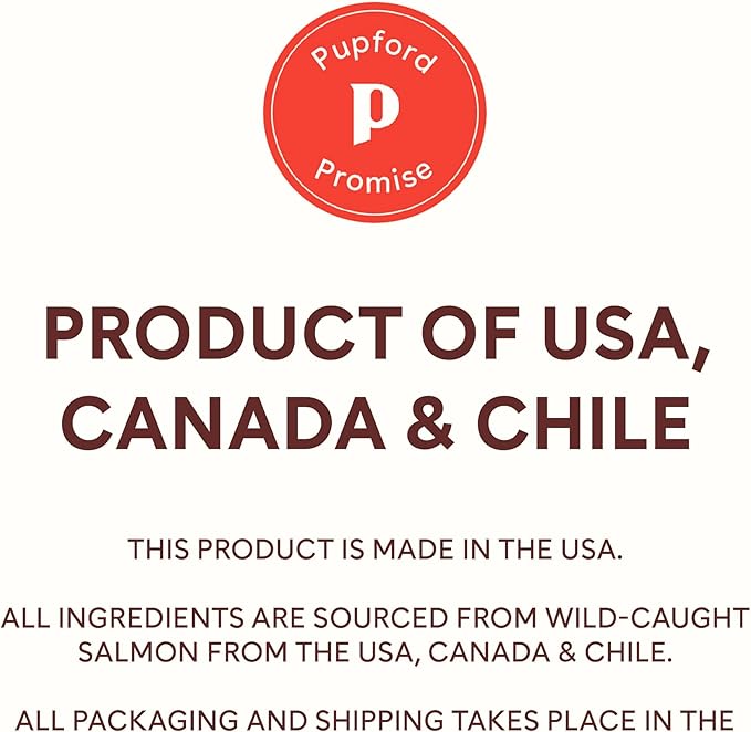 Pupford Salmon Jerky Treats for Dogs for Large & Small Dogs of All Ages | Made in USA, 100% Real Meat & No Fillers | Dogs Love These Tasty Dog Snacks (Salmon 4 oz)