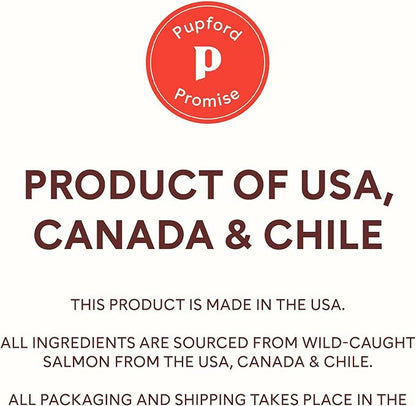 Pupford Salmon Jerky Treats for Dogs for Large & Small Dogs of All Ages | Made in USA, 100% Real Meat & No Fillers | Dogs Love These Tasty Dog Snacks (Salmon 4 oz)