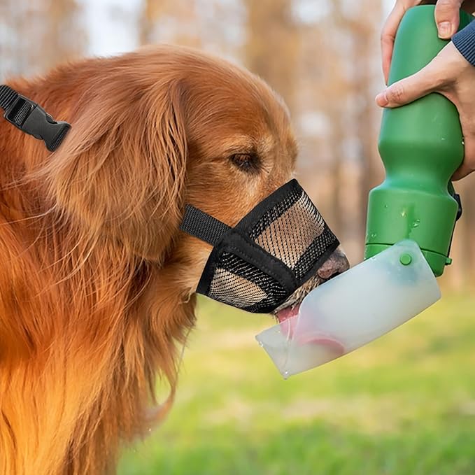 Flintstone Dog Muzzle – Soft Breathable Mesh Dog Muzzle for Small Dogs Chihuahua Poodle Husky | Small Dog Muzzles to Prevent Biting | Drinkable Puppy Muzzle for Small Dog X-Small 6”-7”