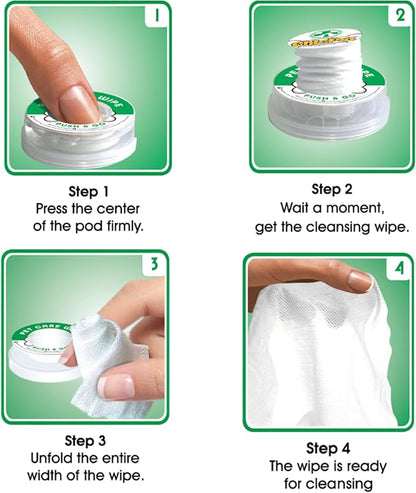 Paw Cleaners for Dogs, Push and User-Ready On-The-Go Pet Wipes, Unscented Dog Wipes, Hypoallergenic Grooming Wipes Cleaning for Easy Use for Paws, Body and Butt