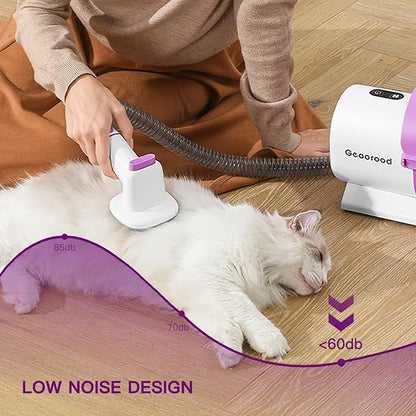 Pet Dog Grooming Vacuum Kit Dog Hair Vacuum for Shedding Grooming with 2.5L Large Capacity Quiet At Home Cleaning